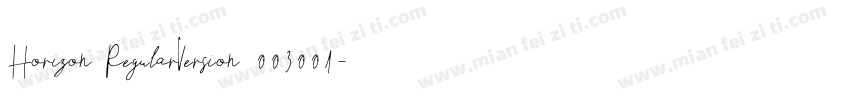 Horizon RegularVersion 003001字体转换
